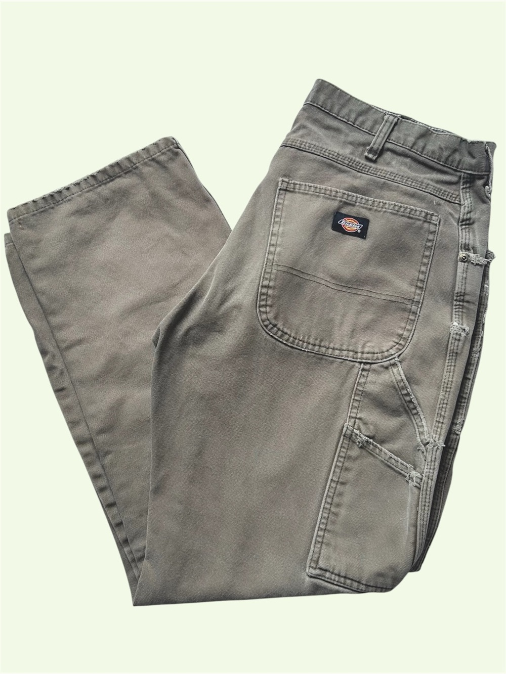 Vintage 90s Y2K Dickies 34x32 31x31 Thick Canvas Work Utility Pants Distressed
